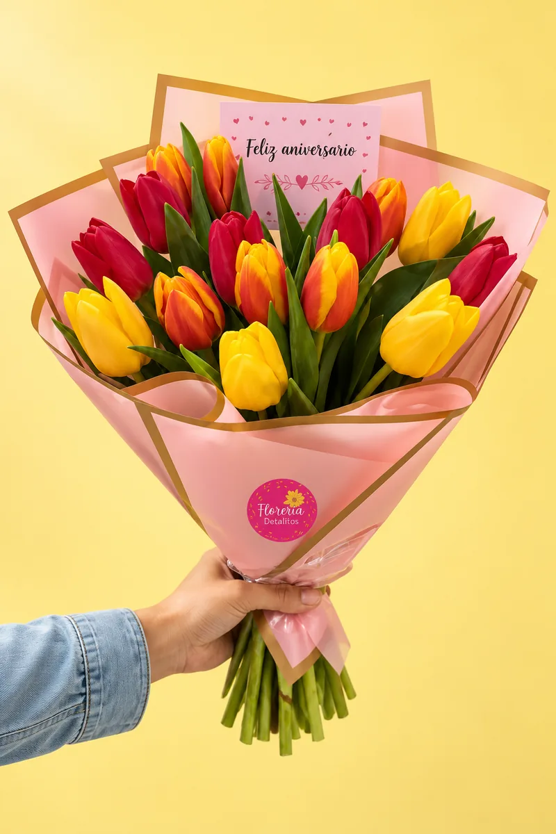 Ramo de tulipanes de aniversario