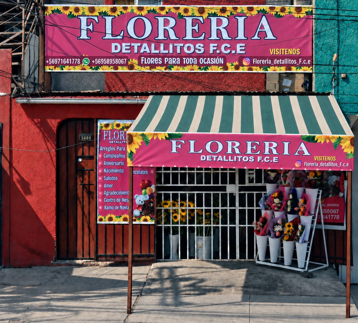 Fachada de Florería Detallitos en Pedro Aguirre Cerda